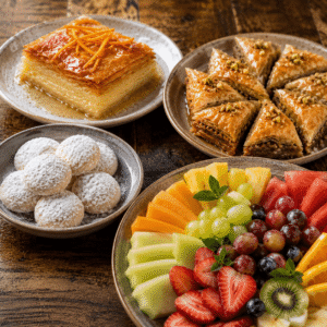 Mediterranean dessert and fruit spread, catering gold coast