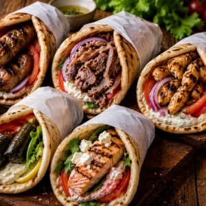 Mediterranean pita wrap spread catering menu